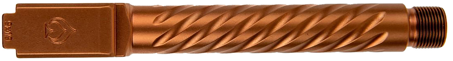 Ballistic Advantage BAPSG175T3R Premium Series  9mm Luger Fits Glock 17 Gen 5 Spiral Fluted Threaded Copper PVD Stainless Steel