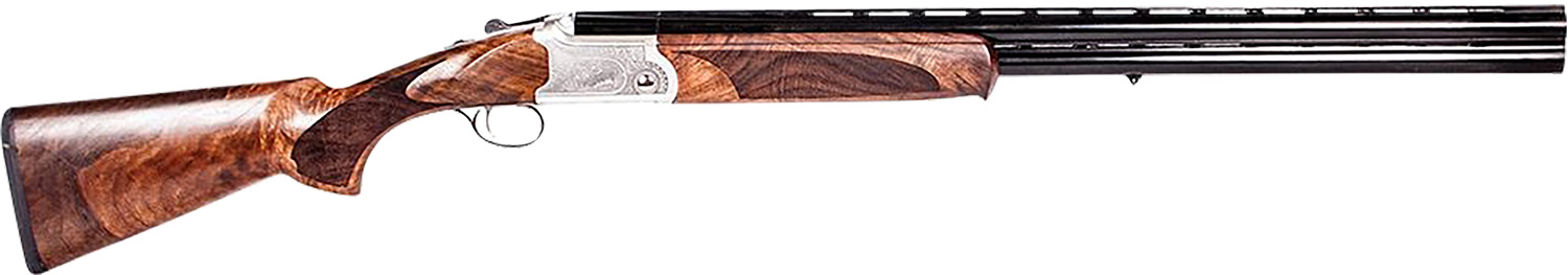 ATI ATIGKOF410SV Cavalry  410 Gauge Break Open 3" 2rd, 26" Matte Blued Over/Under Vent Rib Barrel, Silver Engraved Aluminum Receiver, Fixed Oiled Turkish Walnut Walnut Stock