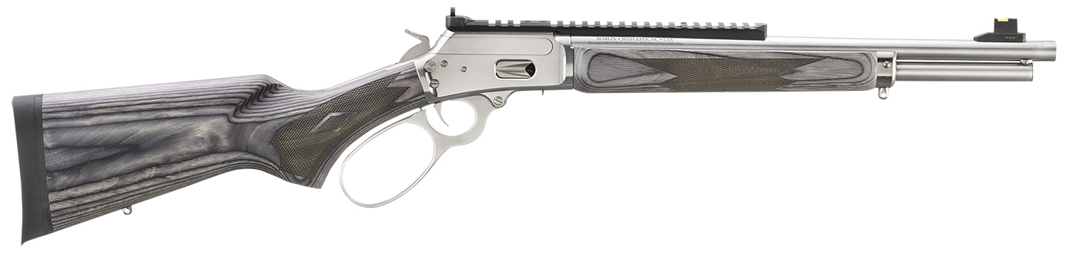 Marlin 70432 1894 SBL 44 Special/44 Rem Mag 8+1/9+1 16.10" Polished Stainless Threaded Barrel, Polished Stainless Picatinny Rail Receiver, Gray Fixed Laminate Stock 3 Marlin 70432 1894 SBL 44 Special/44 Rem Mag 8+1/9+1 16.10" Polished Stainless Threaded Barrel, Polished Stainless Picatinny Rail Receiver, Gray Fixed Laminate Stock