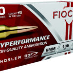 Fiocchi 6CMRD Hyperformance Match 6mmCreedmoor 105gr Nosler Reduced Drag Factor 20 Per Box/10 Case 2 171652