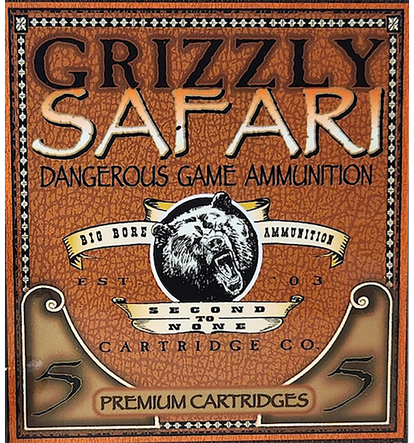 Grizzly Ammo GC5/416NE2 500-416NitroExpress 400gr Solid Brass 5 Per Box/10 Case 3 Grizzly Ammo GC5/416NE2 500-416NitroExpress 400gr Solid Brass 5 Per Box/10 Case