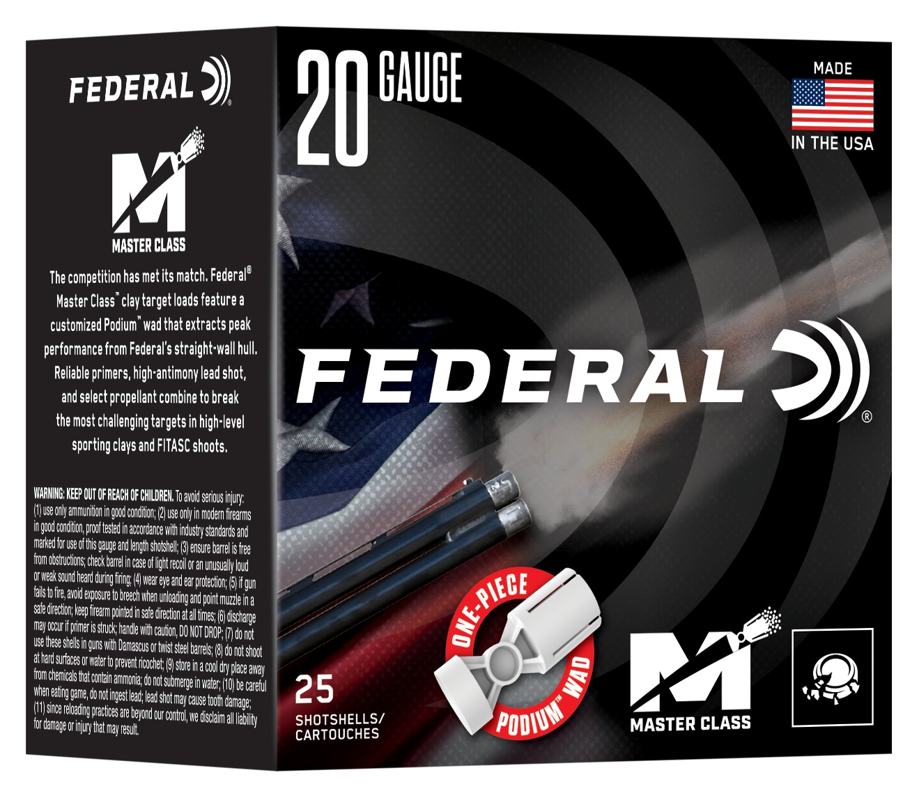 Federal MC2247.5   20Gauge 2.75" 7/8oz 7.5Shot 25 Per Box/10 Case