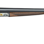 F.A.I.R. FRISSL2028 Iside Select 20 Gauge Break Open 2rd 28" Black Side By Side Barrel, Polished Silver w/Gold Inlay Receiver, English Style Oiled Walnut Stock, Technichoke XP50 Choke System 1 188438