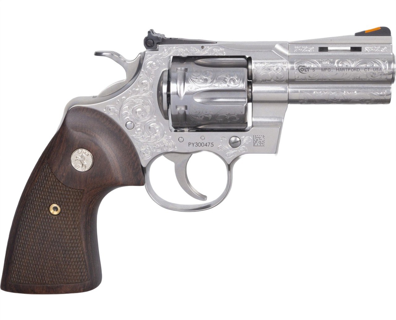 COLT PYTHON-SP3WS-SE PYTHN 357 3 SS/WL ENGRAVD 3 COLT PYTHON-SP3WS-SE PYTHN 357 3 SS/WL ENGRAVD