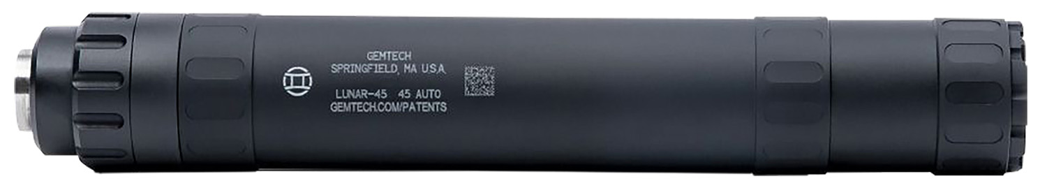 Gemtech 12126 Lunar-45  45 ACP 1.375" Black Aluminum/Titanium .578-28 tpi