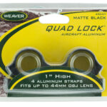 Weaver Mounts 49047 Quad Lock Detachable Rings Matte Black 1" High 2 35047