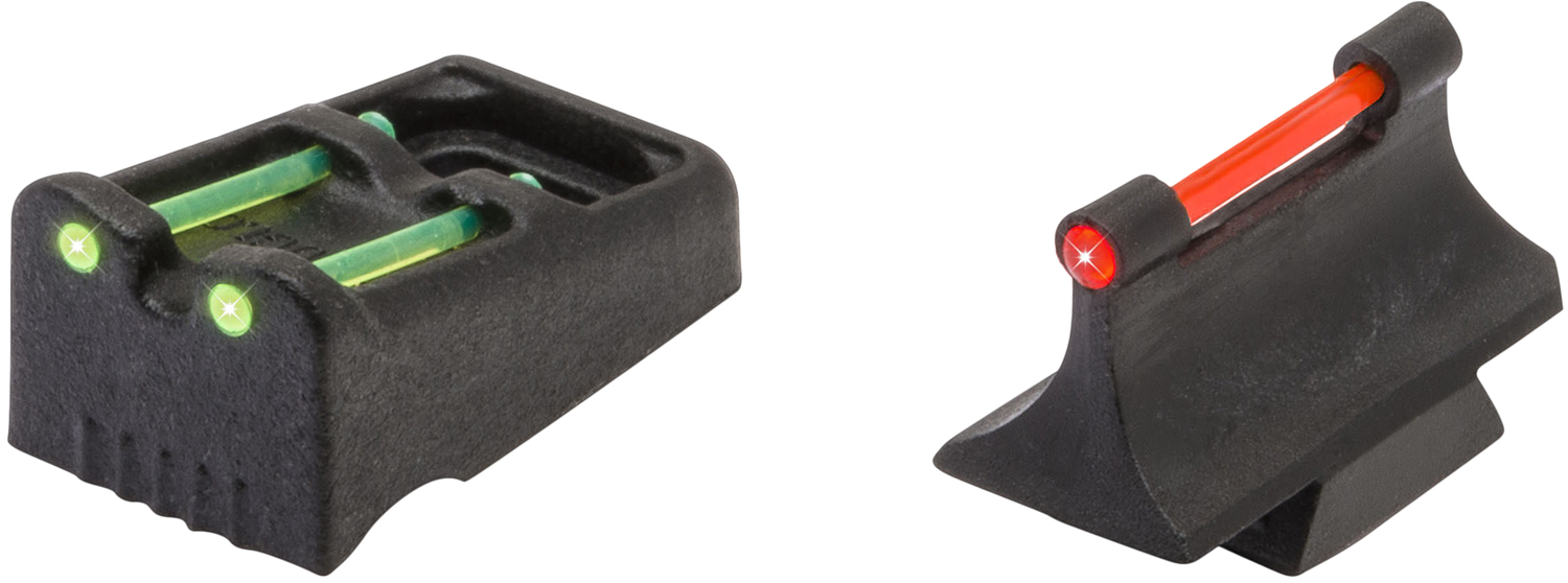 TruGlo TG961R Slug Gun Series  Black | Red Fiber Optic Front Sight Green Fiber Optic Rear