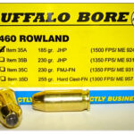 Buffalo Bore Ammunition 35A20 Personal Defense Strictly Business 460Rowland 185gr Jacket Hollow Point 20 Per Box/12 Case 2 42246