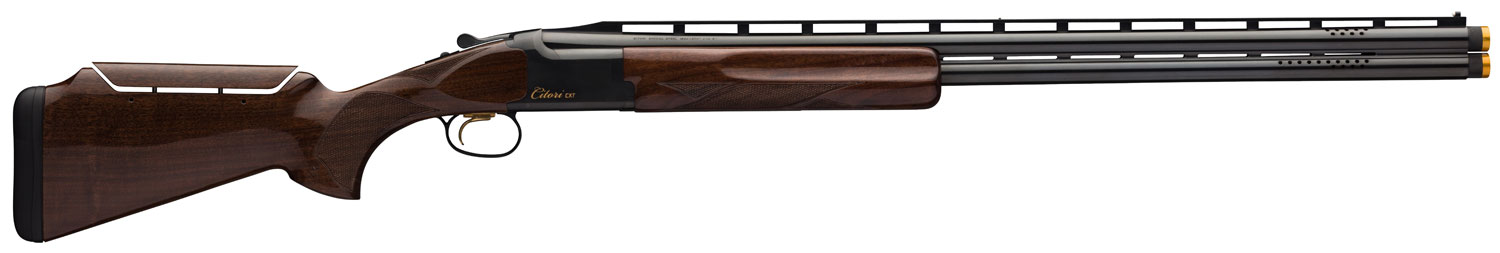 Browning 018075326 Citori CXT 12 Gauge 30" 3" 2rd, Lightweight Ported Barrels, Gold Enhanced Receiver, American Black Walnut Monte Carlo Stock With Graco Adjustable Comb