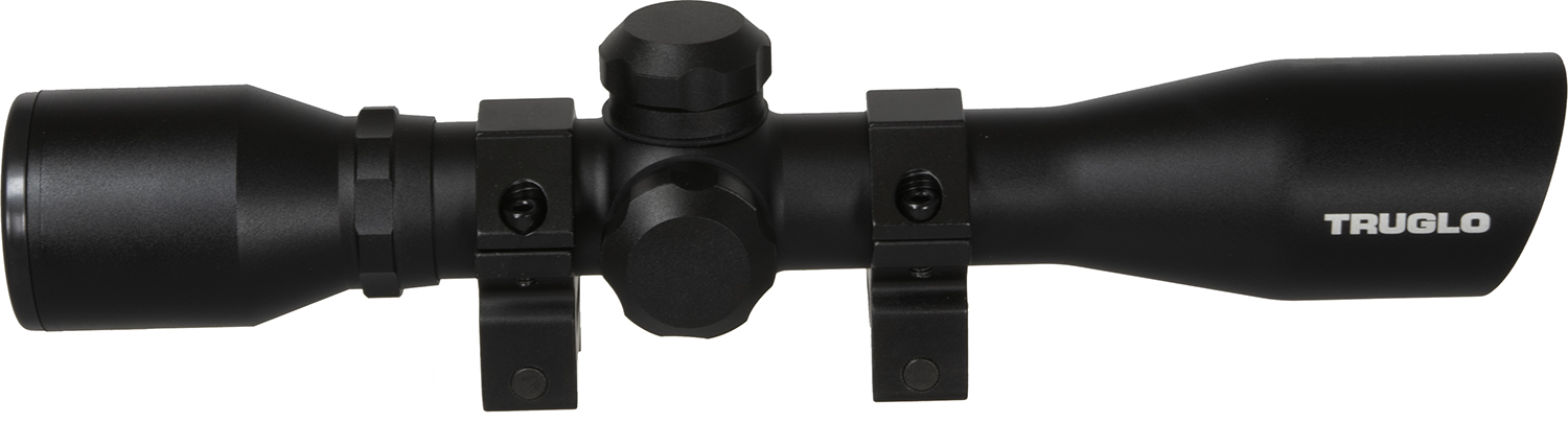 TruGlo TG8504BD Compact  Black Anodized Matte Black 4x 32mm 1" Tube Diamond Reticle