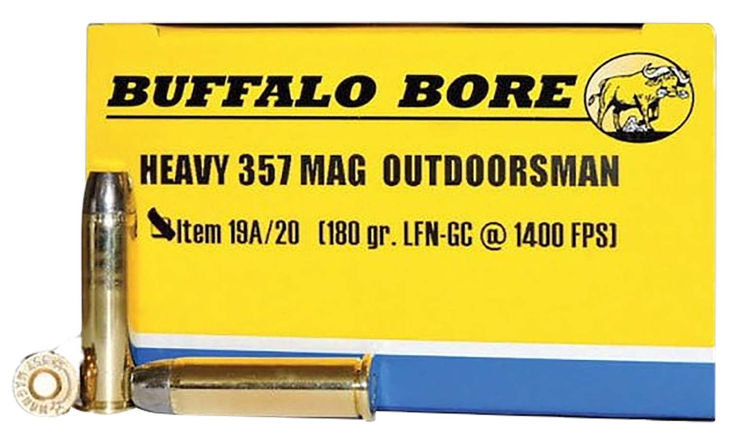 Buffalo Bore Ammunition 19A20 Outdoorsman Strictly Business 357Mag 180gr Hard Cast Flat Nose 20 Per Box/12 Case 3 Buffalo Bore Ammunition 19A20 Outdoorsman Strictly Business 357Mag 180gr Hard Cast Flat Nose 20 Per Box/12 Case