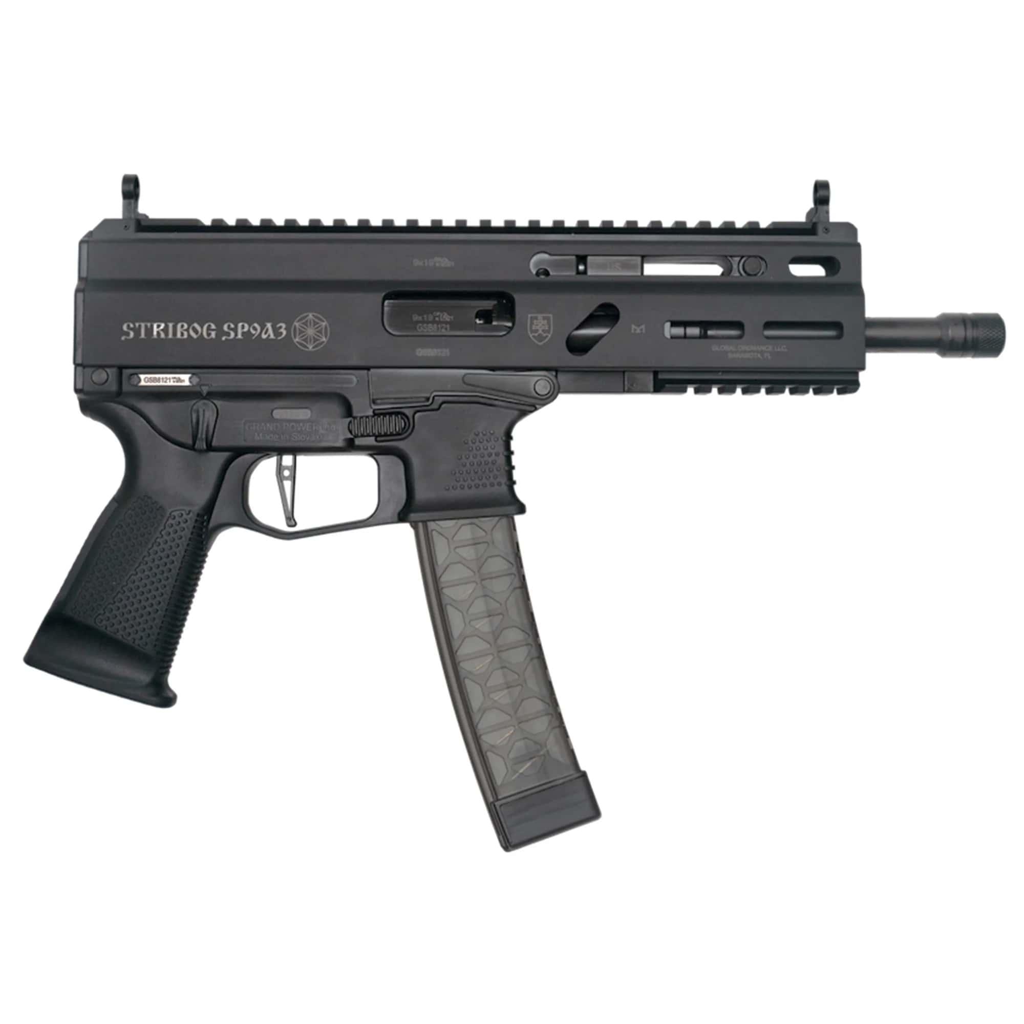 Grand Power Stribog SP9A3 Handgun 9mm Luger 30rd Magazines(3) 8" Barrel