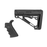 Hogue AR-15/M-16 Kit - Finger Groove Beavertail Grip & Over-Molded Collapsible Buttstock - Fits Commercial Buffer Tube Black 1 https3A2F2Fmedia.chattanoogashooting.com2Fimages2Fproduct2FHA150552FHA15055 1