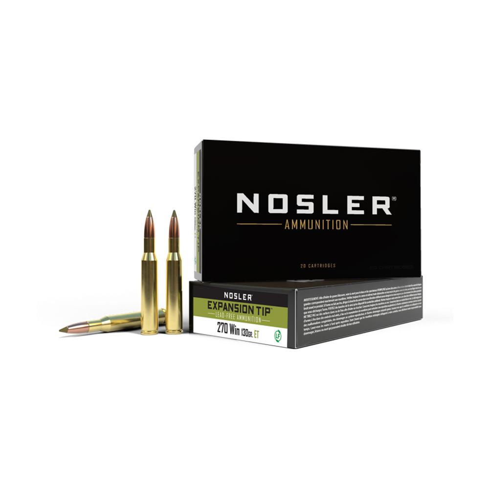 Nosler ETA Rifle Ammunition .270 Win 130gr ET SP 2950 fps 20/ct 3 Nosler ETA Rifle Ammunition .270 Win 130gr ET SP 2950 fps 20/ct