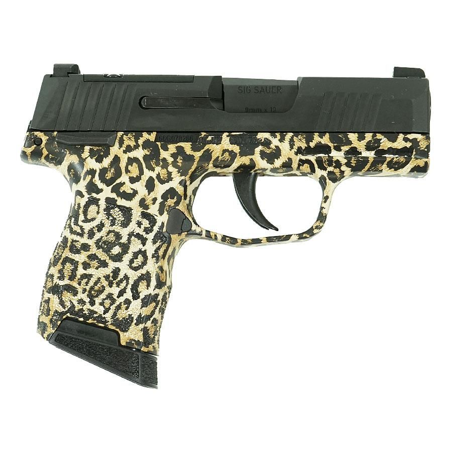 Sig Sauer "Leopard Print" P365 Optic Ready Handgun 9mm Luger 10rd Magazines(2) 3.1" Barrel X-RAY 3 Sights Manual Safety 3 Sig Sauer "Leopard Print" P365 Optic Ready Handgun 9mm Luger 10rd Magazines(2) 3.1" Barrel X-RAY 3 Sights Manual Safety