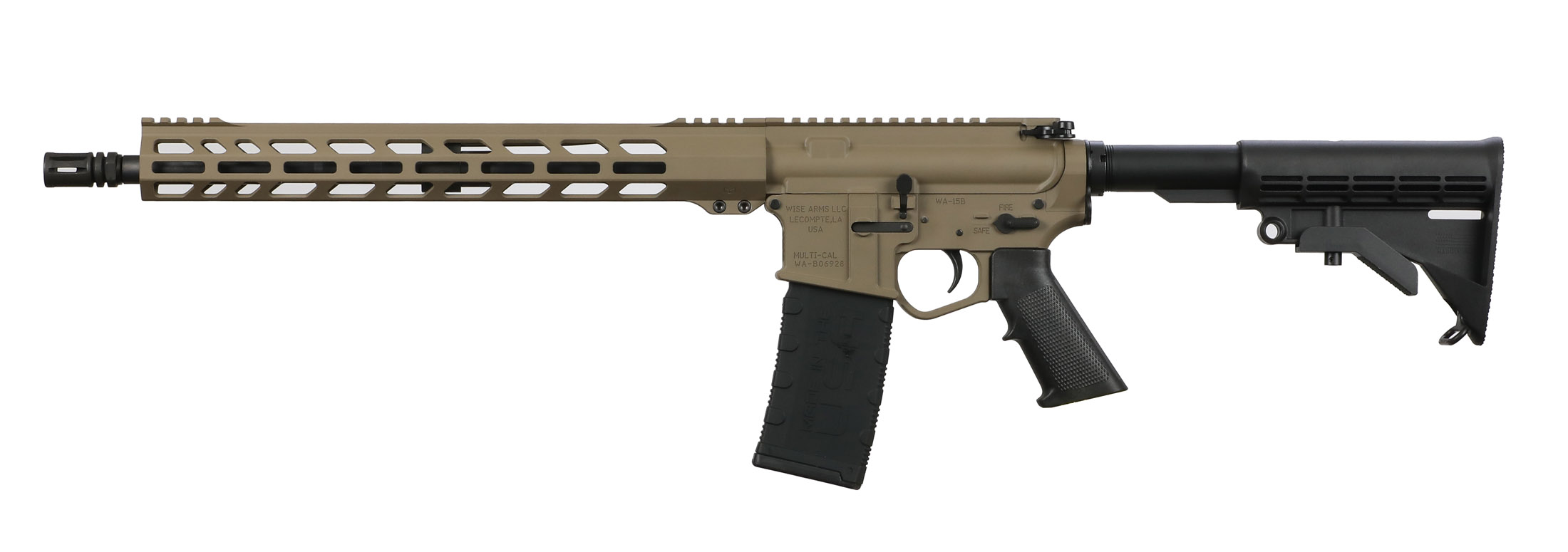 WISE ARMS WA-15B 5.56MM FDE 16" 3 WISE ARMS WA-15B 5.56MM FDE 16"