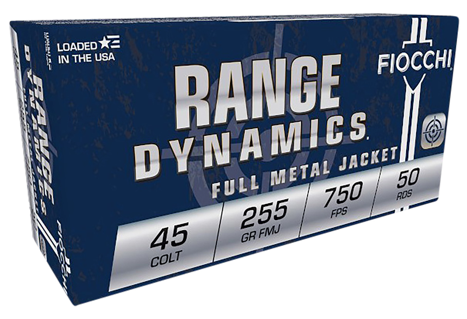 Fiocchi 45LCCMJ Range Dynamics  45Colt 225gr Complete Metal Jacket 50 Per Box/10 Case