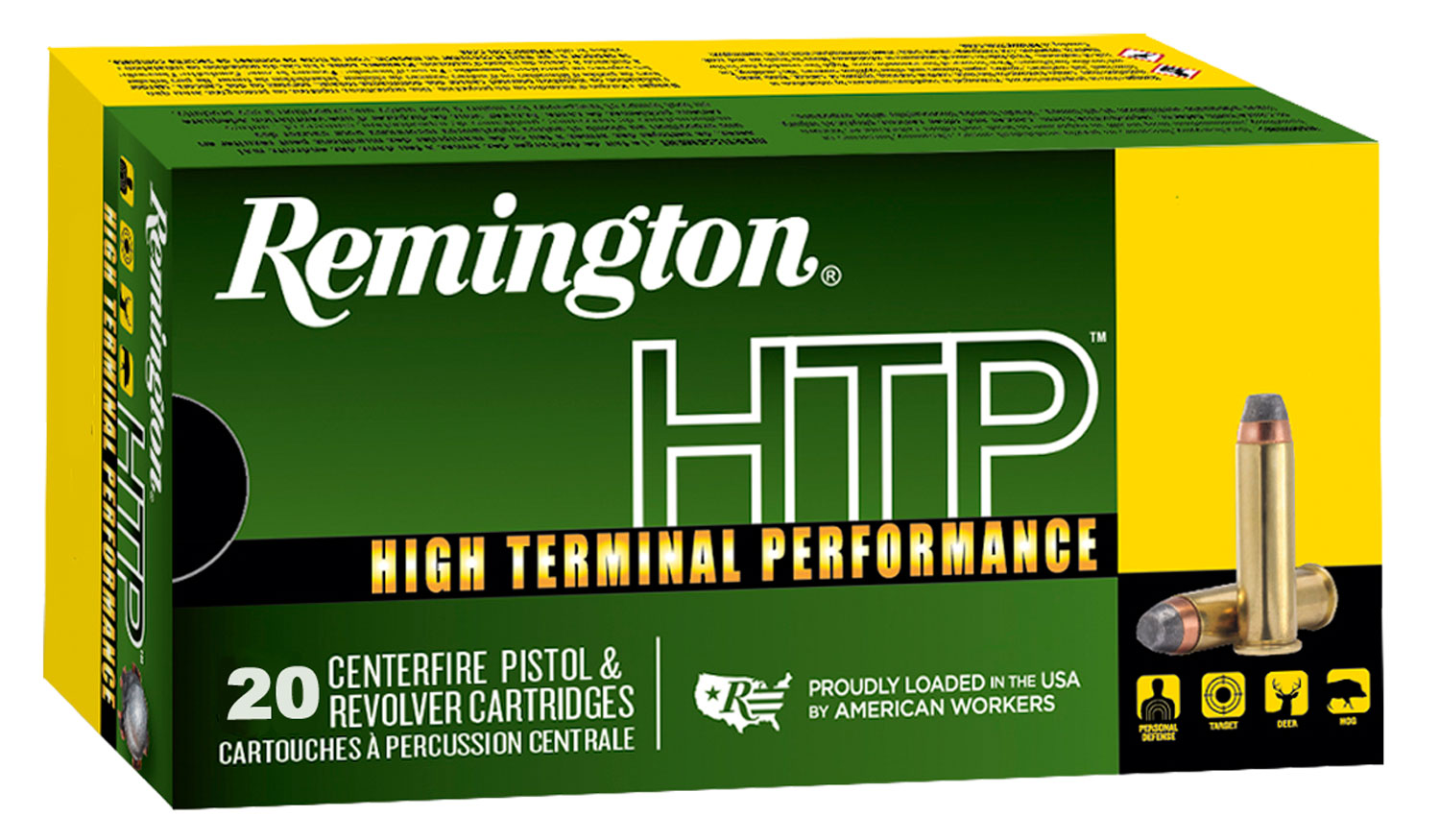 Remington Ammunition 22248 HTP  380ACP 88gr Jacketed Hollow Point 20 Per Box/25 Case
