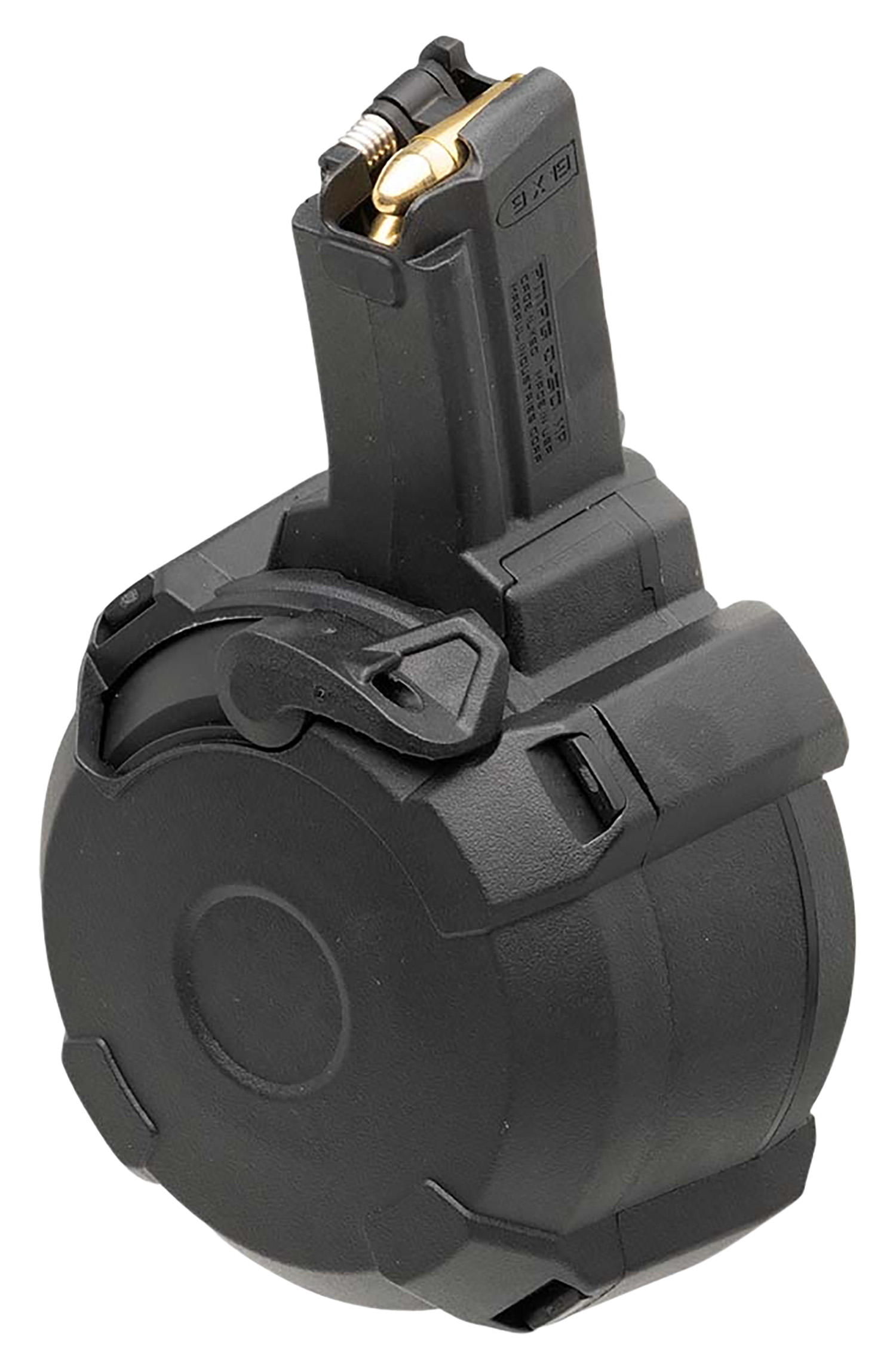 Magpul MAG1181BLK PMAG  Black Drum 50rd 9mm Luger for H&K MP5/94