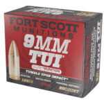 Fort Scott Munitions 9MM125SCVSS Tumble Upon Impact (TUI) 9mmLuger Subsonic 125gr Solid Copper Spun 20 Per Box/25 Case 2 133838