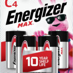 Energizer E93BP4 C Max Black & Silver 1.5V Alkaline, Qty (4) Single Pack 2 135702