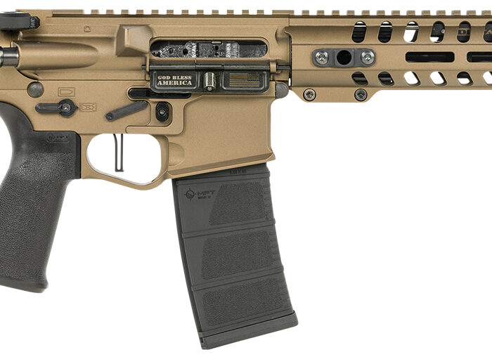 Patriot Ordnance Factory 01797 Renegade + Direct Impingement 300 Blackout 30+1 10.50" Black Nitride Aluminum Barrel, 9" M-LOK Handguards, Burnt Bronze Aluminum Buffer Tube, Black Polymer Grips