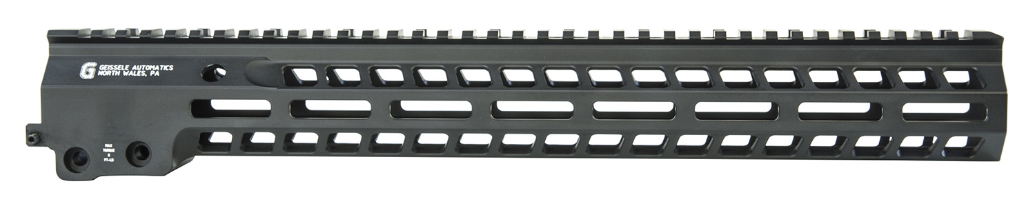 Geissele Automatics 05575B Super Modular Rail MK14 15" M-LOK, Black Aluminum for AR Platform, Barrel Nut Included