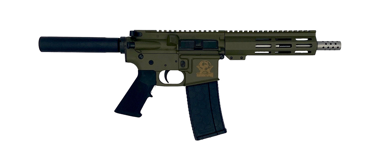 Great Lakes Firearms GL15223SSPODG AR-15 Pistol 223 Wylde 30+1 7.50" Stainless Barrel, OD Green Rec, 7" M-LOK Handguard, Buffer Tube (No Brace), Black A2 Grip 3 Great Lakes Firearms GL15223SSPODG AR-15 Pistol 223 Wylde 30+1 7.50" Stainless Barrel, OD Green Rec, 7" M-LOK Handguard, Buffer Tube (No Brace), Black A2 Grip