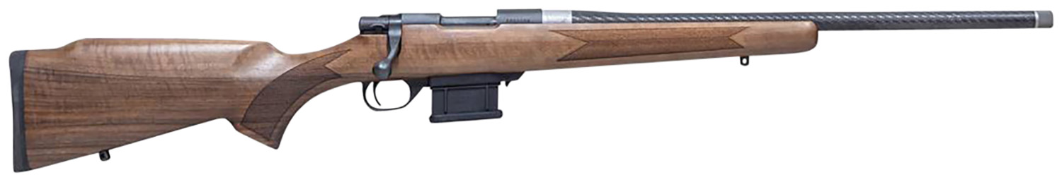 Howa HWHCF6ARC M1500 Mini Action Hunter 6mm ARC 5+1 20" Black Carbon Fiber Wrapped Barrel, Black Drilled & Tapped Steel Receiver, Walnut Fixed Stock, Right Hand