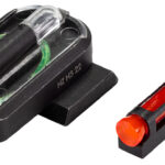 HiViz MPFD21 FastDot H3 Sight Set for S&W M&P Red Fiber Optic Front Sight-Green Tritium Rear Sight 2 161807