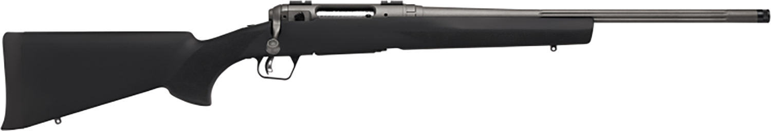 Savage Arms 58266 110 Trail Hunter Lite Full Size 223 Rem 4+1 20"  Fluted/Threaded Barrel, Drilled & Tapped Steel Receiver, Black Fixed Synthetic Stock