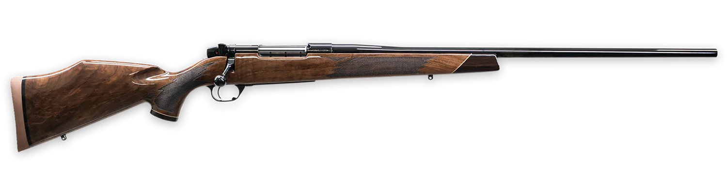 Weatherby MDX01N65CMR2O Mark V Deluxe Full Size 6.5 Creedmoor 4+1 22" High Gloss Fluted Barrel, High Gloss Blued Steel Drilled & Tapped Receiver, Gloss Walnut Monte Carlo Stock, Right Hand