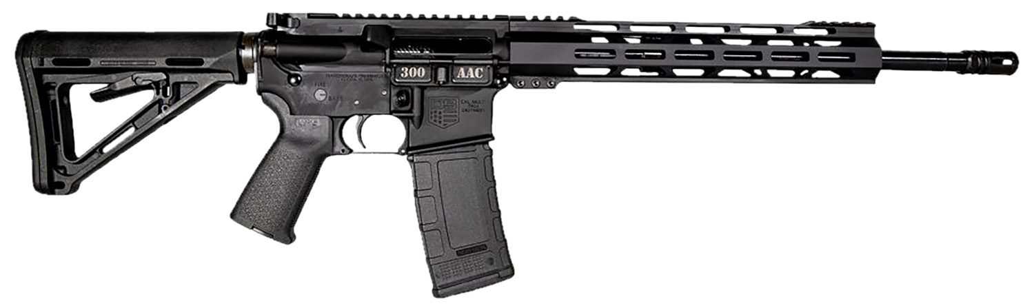 Diamondback DB1718B002 DB15  300 AAC Blackout 30+1 16" Black Nitride Threaded Barrel, Black Hardcoat Anodized Aluminum/Carbon Receiver w/Picatinny Rail Receiver, M-LOK Handguard, Magpul MOE Grip