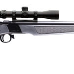 CVA PR2119SCP Wolf w/Optic 50 Cal 24" Blued Steel Barrel & Drilled & Tapped Steel Receiver, Fixed Stealth Gray Synthetic Stock, KonusShot 3-9x32mm 2 178974