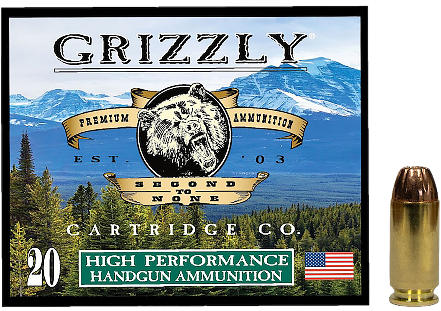 Grizzly Ammo GC4SW1 40S&W 200gr Jacketed Hollow Point 20 Per Box/10 Case 3 Grizzly Ammo GC4SW1 40S&W 200gr Jacketed Hollow Point 20 Per Box/10 Case