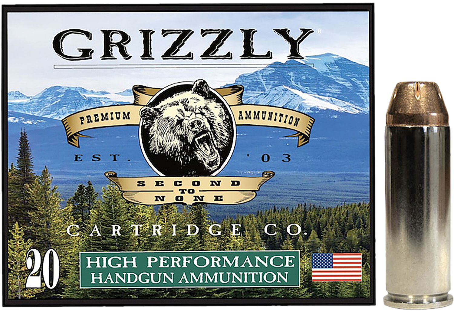 Grizzly Ammo GC45C+P3 45Colt+P 225gr Jacketed Hollow Point 20 Per Box/10 Case 3 Grizzly Ammo GC45C+P3 45Colt+P 225gr Jacketed Hollow Point 20 Per Box/10 Case