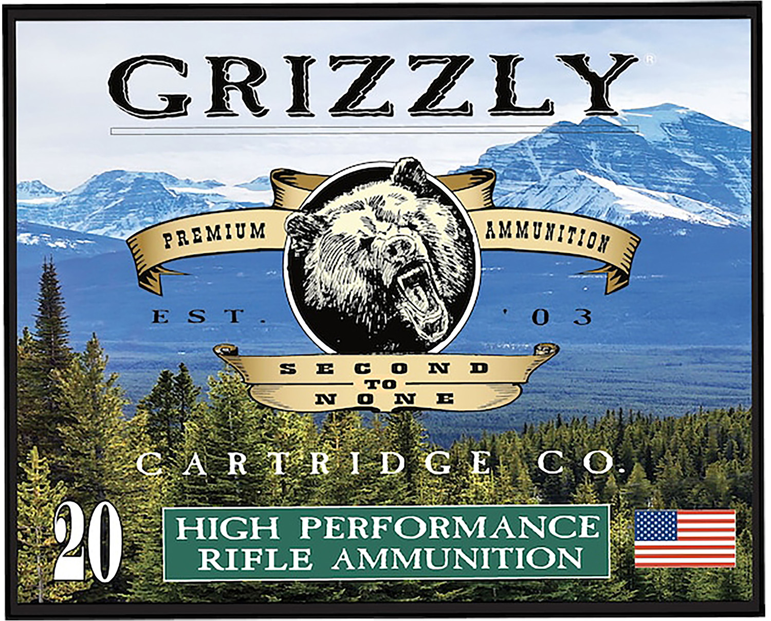 Grizzly Ammo GCSUB1   45-70Gov 410gr Full Metal Jacket Flat Point 20 Per Box/10 Case