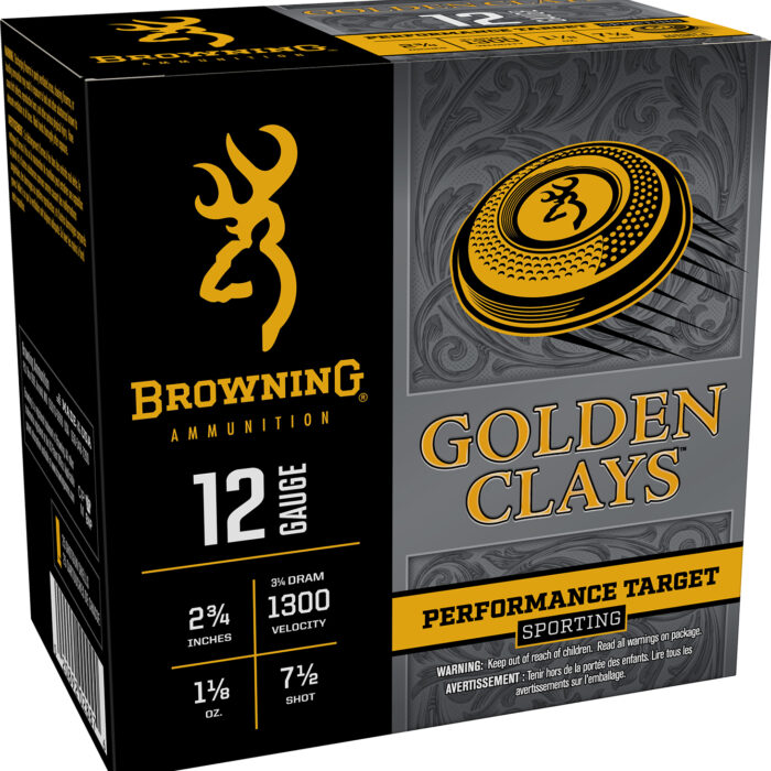 Browning Ammo BGC12SC7 Golden Clays  12Gauge 2.75" 1 1/8oz 7.5Shot 25 Per Box/10 Case