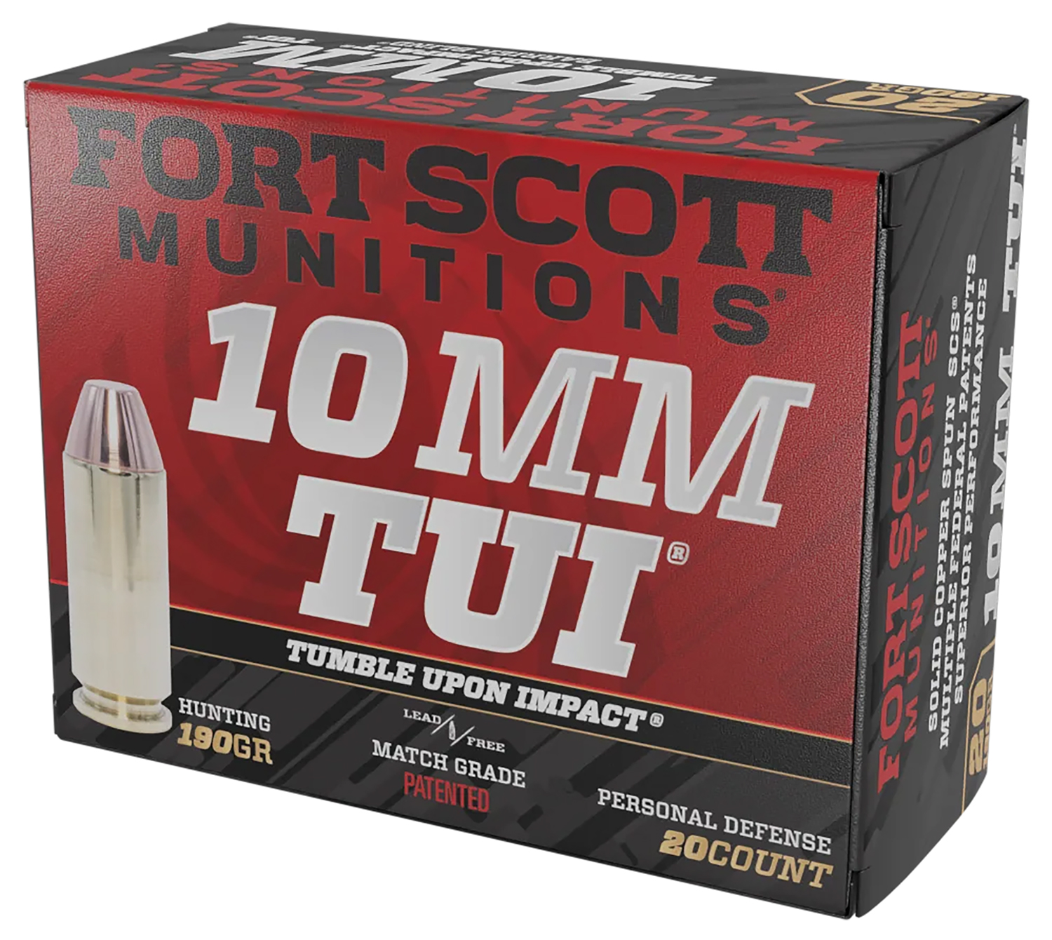 Fort Scott Munitions 10MM-190-SCV2 Claw Defense 10mm 190gr Solid Copper Spun 20 Per Box/25 Case 3 Fort Scott Munitions 10MM-190-SCV2 Claw Defense 10mm 190gr Solid Copper Spun 20 Per Box/25 Case