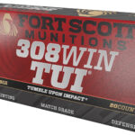 Fort Scott Munitions 308-165-SCV22 Tumble Upon Impact (TUI) 308Win 165gr Solid Copper Spun 20 Per Box/10 Case 1 182985