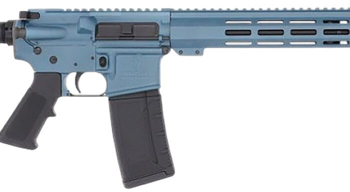Great Lakes Firearms GL15223BLU AR-15 223 Wylde 30+1 16" Black Nitride Threaded Barrel, Blue Titanium Cerakote Aluminum Receiver w/Picatinny Rail, M-LOK Handguard, Black Polymer Stock, Mil-Spec Grip 8 183057