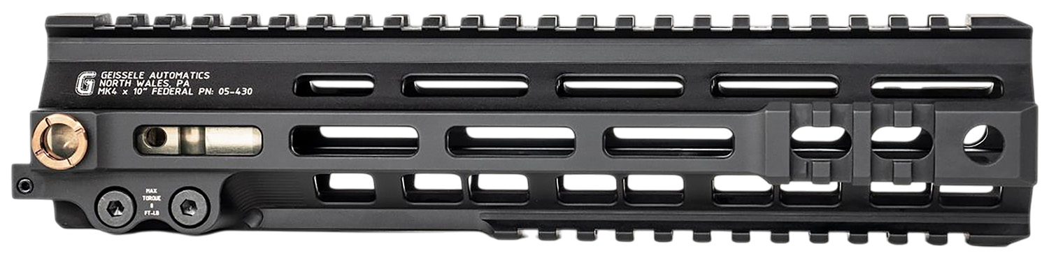 Geissele Automatics 05430B Super Modular Rail Mk4 Black Aluminum 10" Long