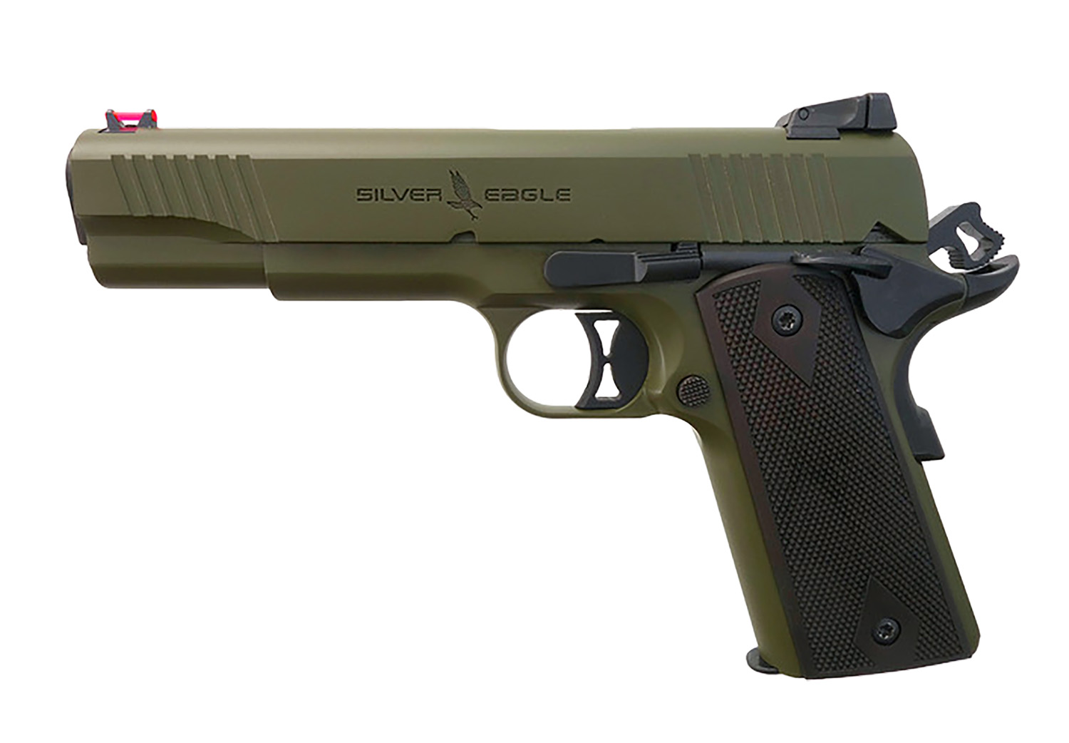 T R Imports 191145GREEN 1911 45 ACP 7+1 Overall Green Cerakote, Walnut Grip 3 T R Imports 191145GREEN 1911 45 ACP 7+1 Overall Green Cerakote, Walnut Grip