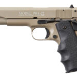 Chiappa Firearms 401120 1911-22 22 LR 10+1, 5" Black Steel Barrel, Tan Serrated Slide, Tan Aluminum Frame w/Beavertail, Black Hogue Rubber Finger Grooved Grip, Manual Thumb Safety, Right Hand 1 29858