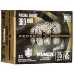 FEDERAL 380 AUTO 85GR PUNCH JHP 20 RD/BX 10 BX/CS 1 348758 14251404