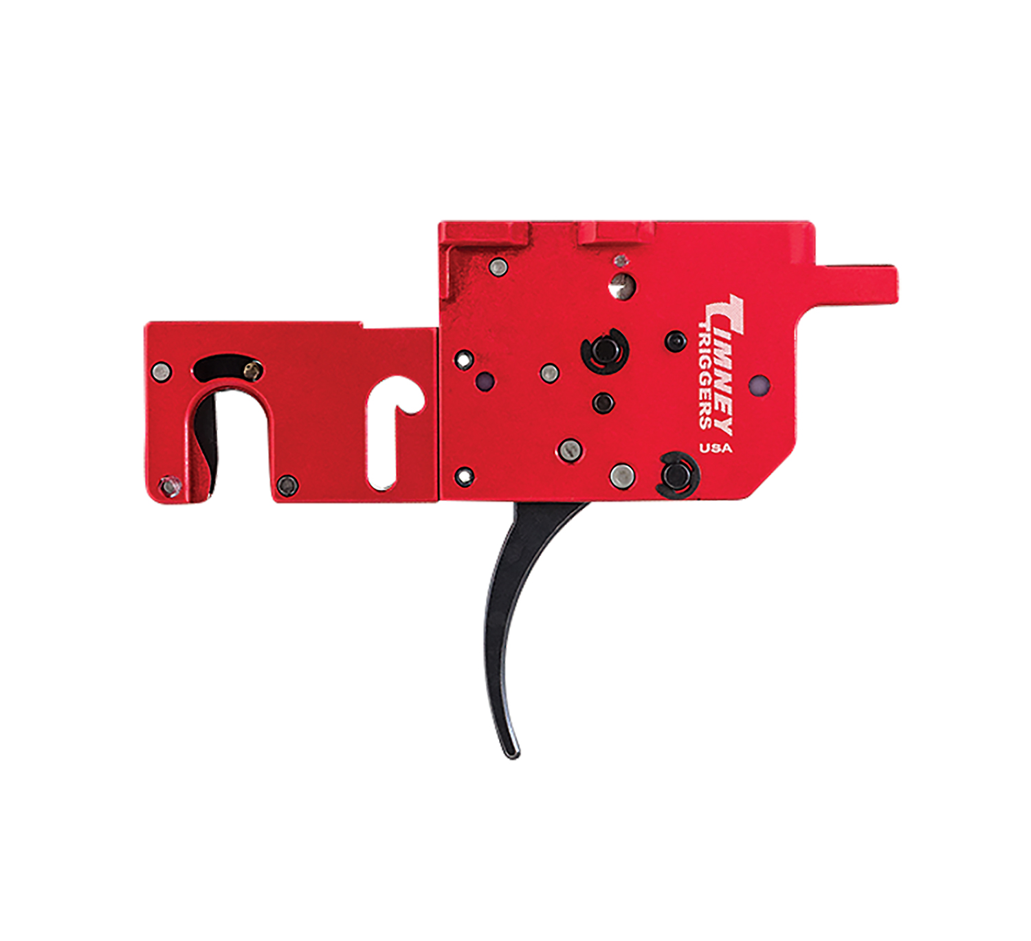 Timney Triggers 650 RPR  Two-Stage Curved Trigger with 8 oz/1 lb Draw Weight & Black/Red Finish for Ruger Precision