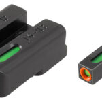 TruGlo TG13HP1PC TFX Pro Black | Green Tritium & Fiber Optic Orange Outline Front Sight Green Tritium & Fiber Optic Rear Sight 2 5034