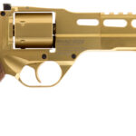 Chiappa Firearms 340225 Rhino 60DS Medium Frame 357 Mag 6 Shot, 6" Gold Plated PVD Steel Vent Rib Barrel & Cylinder, Gold Plated PVD Aluminum Frame, Walnut Grip, Concealed Hammer 1 5647