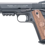 Chiappa Firearms 401101 1911-22 Custom 22 LR 10+1 5" Blued Serrated Steel Slide w/Picatinny Rail & Beavertail Frame, Stippled Walnut Grip 2 5670