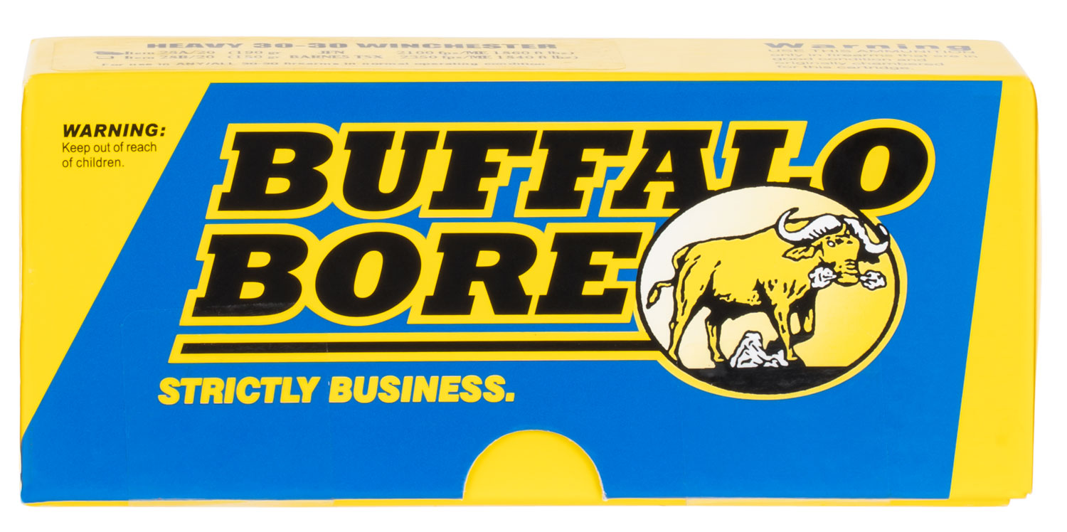 Buffalo Bore Ammunition 8C20 Lever Gun Strictly Business 45-70Gov 350gr Semi Jacketed Flat Point 20 Per Box/12 Case